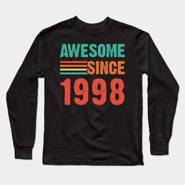Vintage Awesome Since 1998 Long Sleeve T-Shirt by Emma